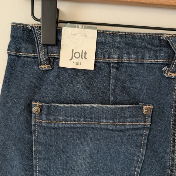 Jolt Womens 7 Denim Jean Shorts NWT Casual Classic Preppy Summer Streetwear - Picture 5 of 7